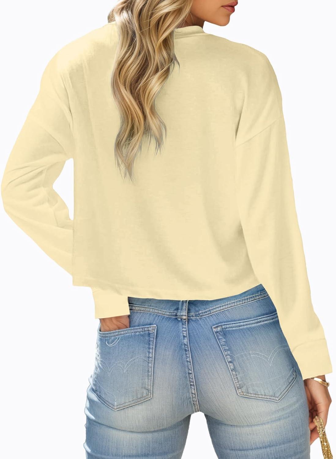 imageTankaneo Womens V Neck Cropped T Shirts Casual Summer Crop Tops Half Sleeve Solid Color Crop Baisc TeesAoff White