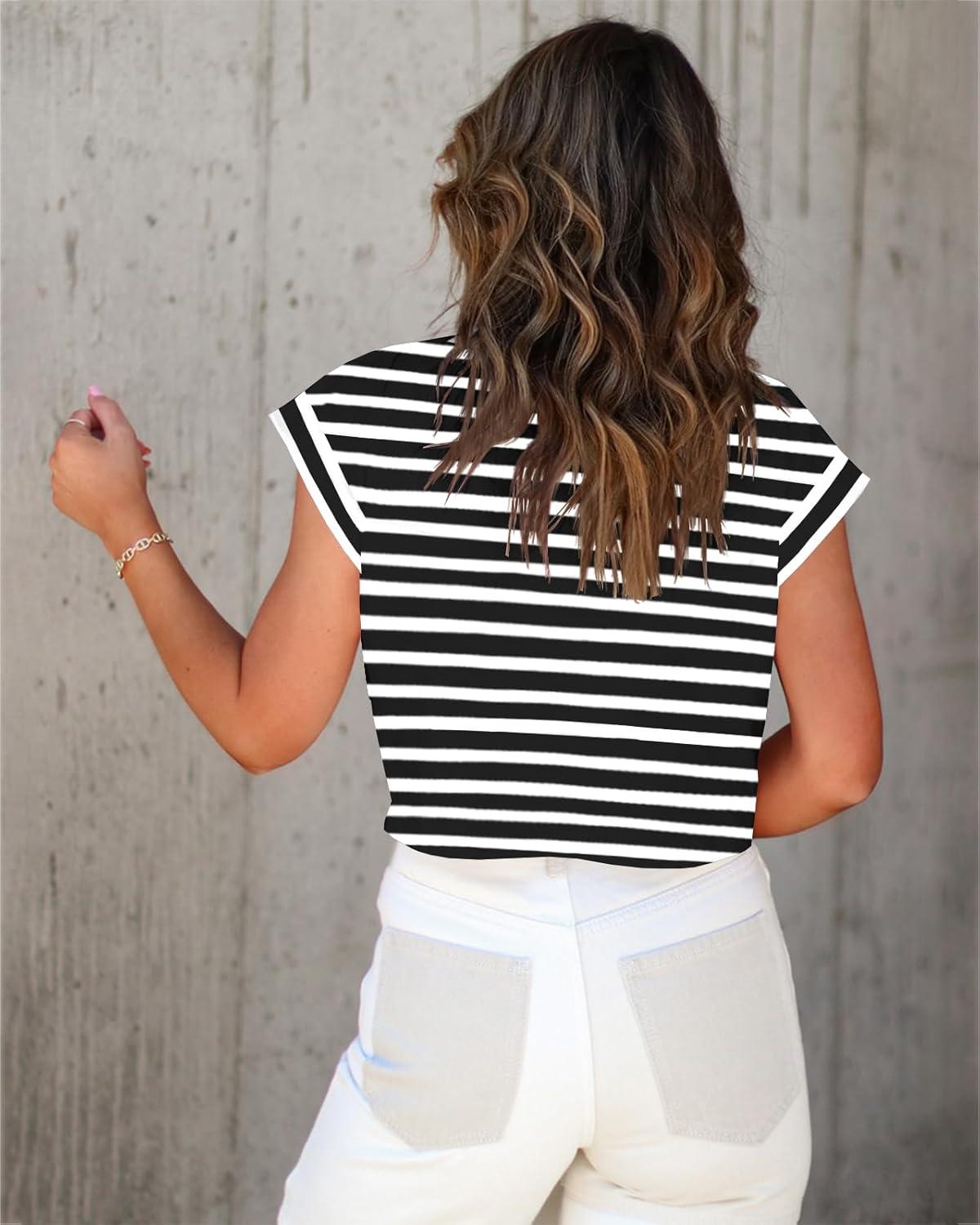 imageTankaneo Womens Short Sleeve Cropped TShirts Summer Rolled Dolman Sleeve Crop Tops Casual Round Neck Solid Short Basic TeesSblack